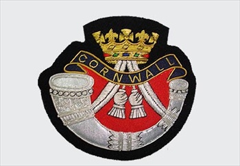 Cornwall Light Infantry Bullion Wire Blazer Badge