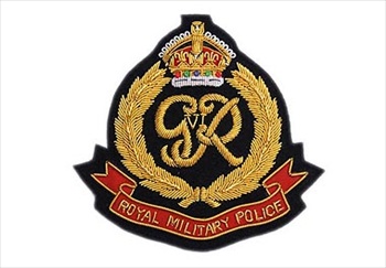 Royal Military Police Bullion Wire Blazer Badge