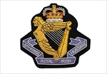 8th King's Royal Irish Huss Bullion Wire Blazer Badge