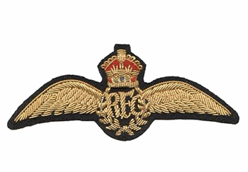Royal Flying Corps Wing Bullion Wire Blazer Badge